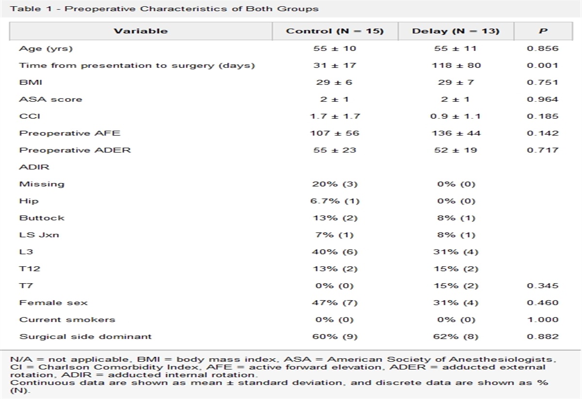 Three-month Delay in Rotator Cuff Repair: 2-year Follow-up