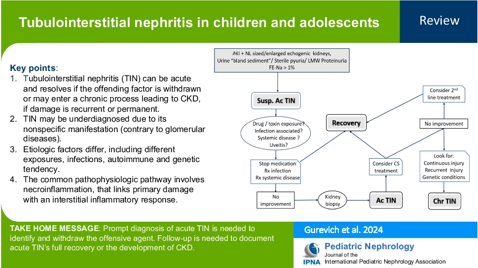 Tubulointerstitial nephritis in children and adolescents