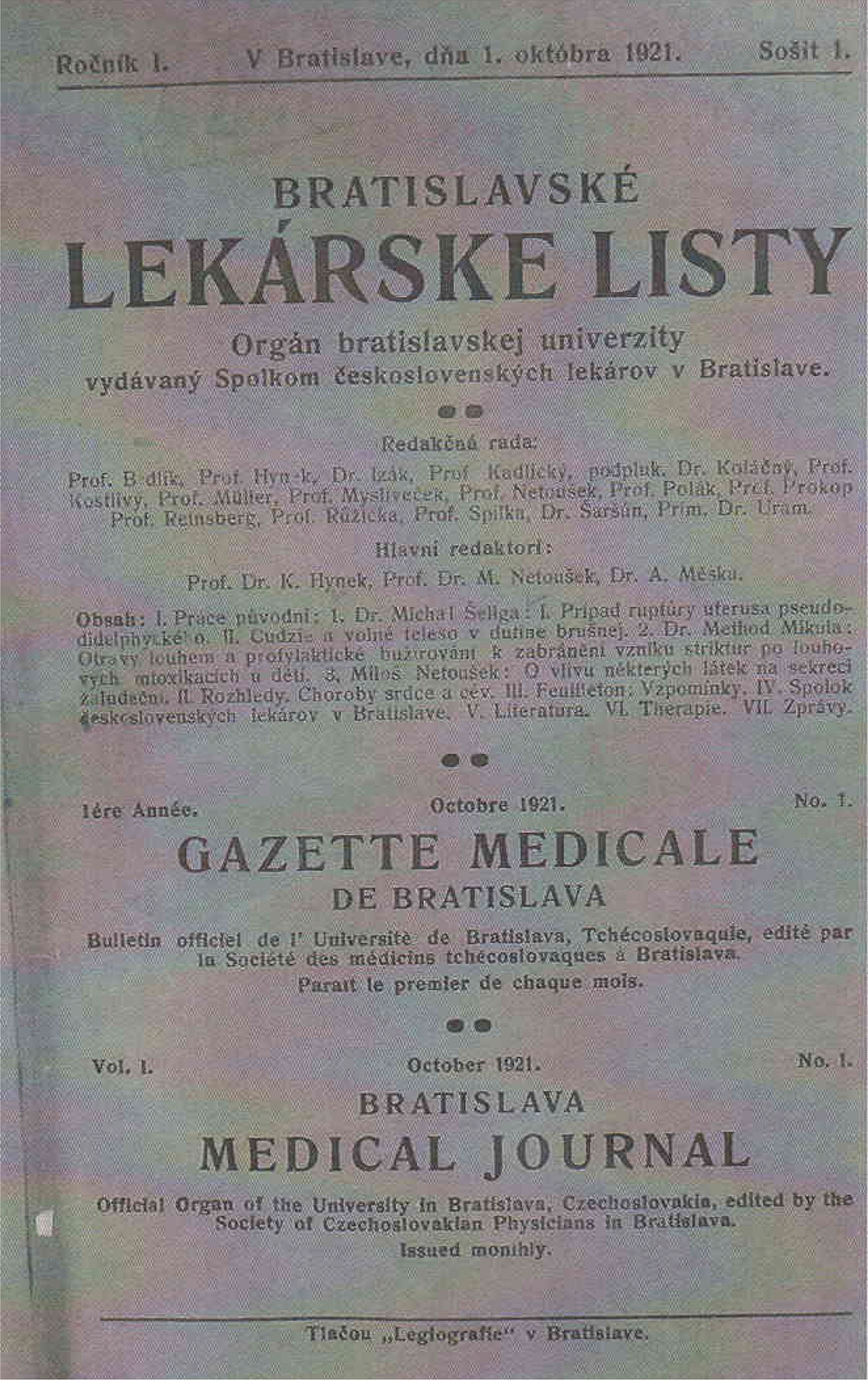 A New Chapter in Scientific Publishing: Bratislava Medical Journal Joins Springer Nature