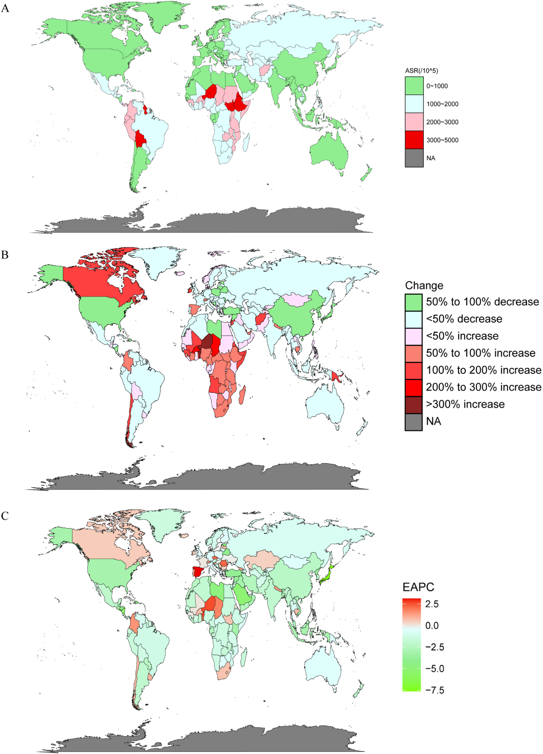 Epidemiological trends in abortion and miscarriage between 1990 and 2019