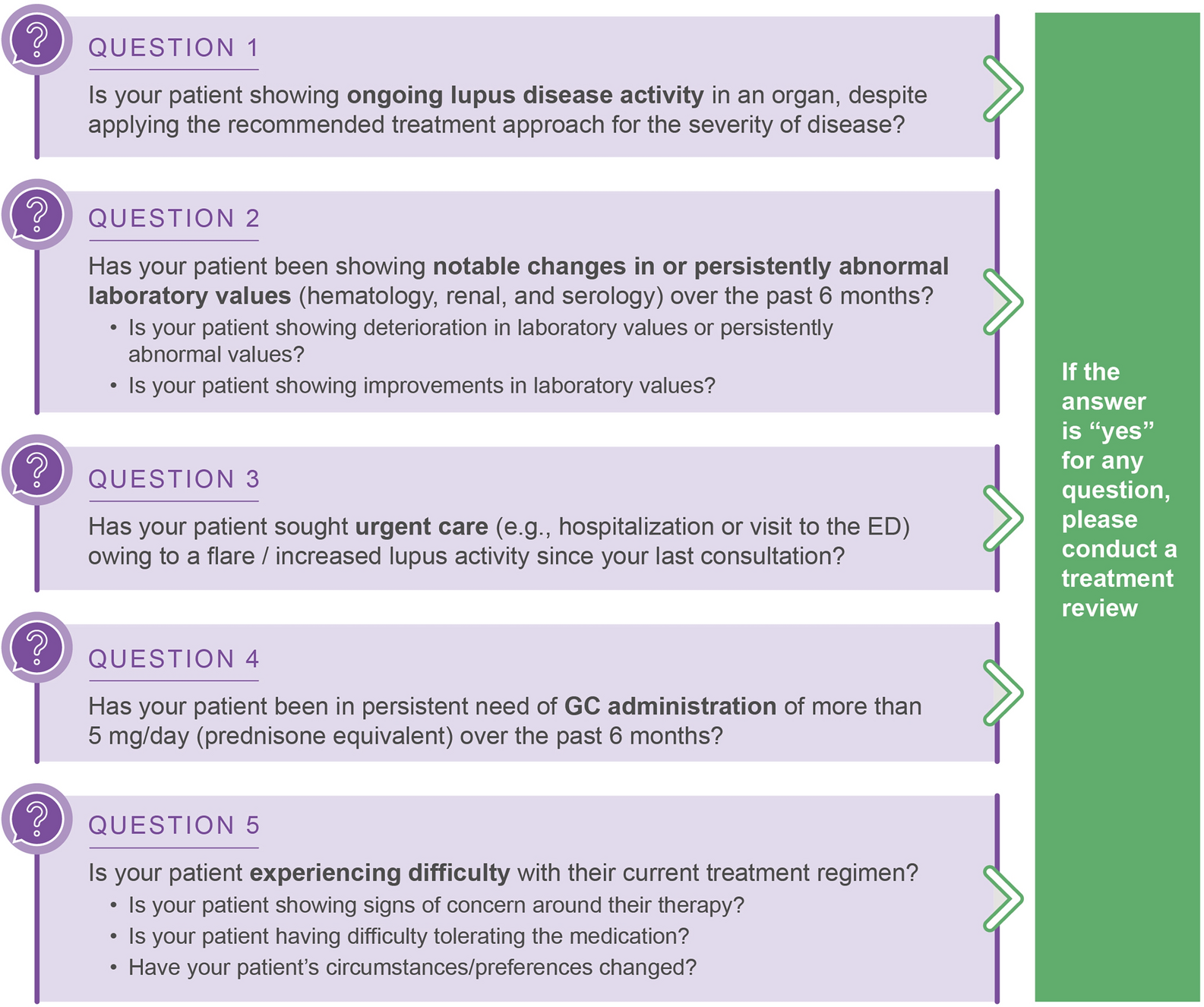 The Lupus Check 5 Tool: A Practical Approach to Initiating Treatment Reviews in Systemic Lupus Erythematosus