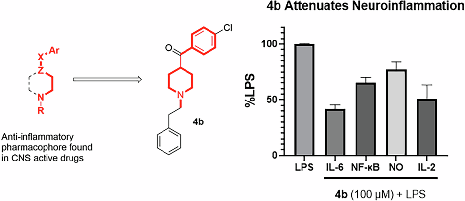 Identification of -(Alkyl)-4-phenylpiperidines as Anti-Neuroinflammatory Agents