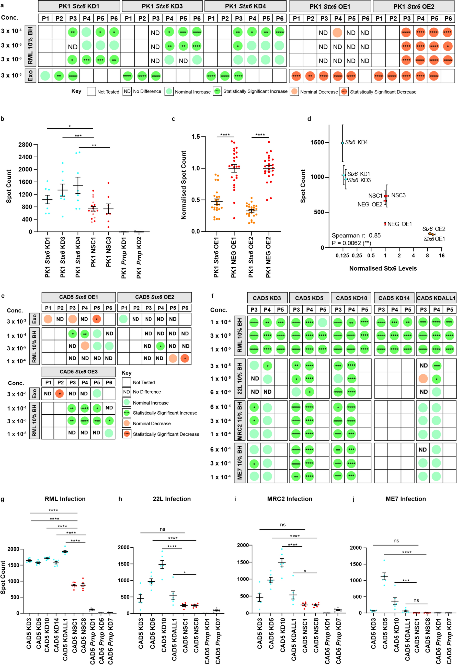 Intracellular trafficking SNARE protein, syntaxin-6, modifies prion cellular phenotypes and risk of disease development in vivo
