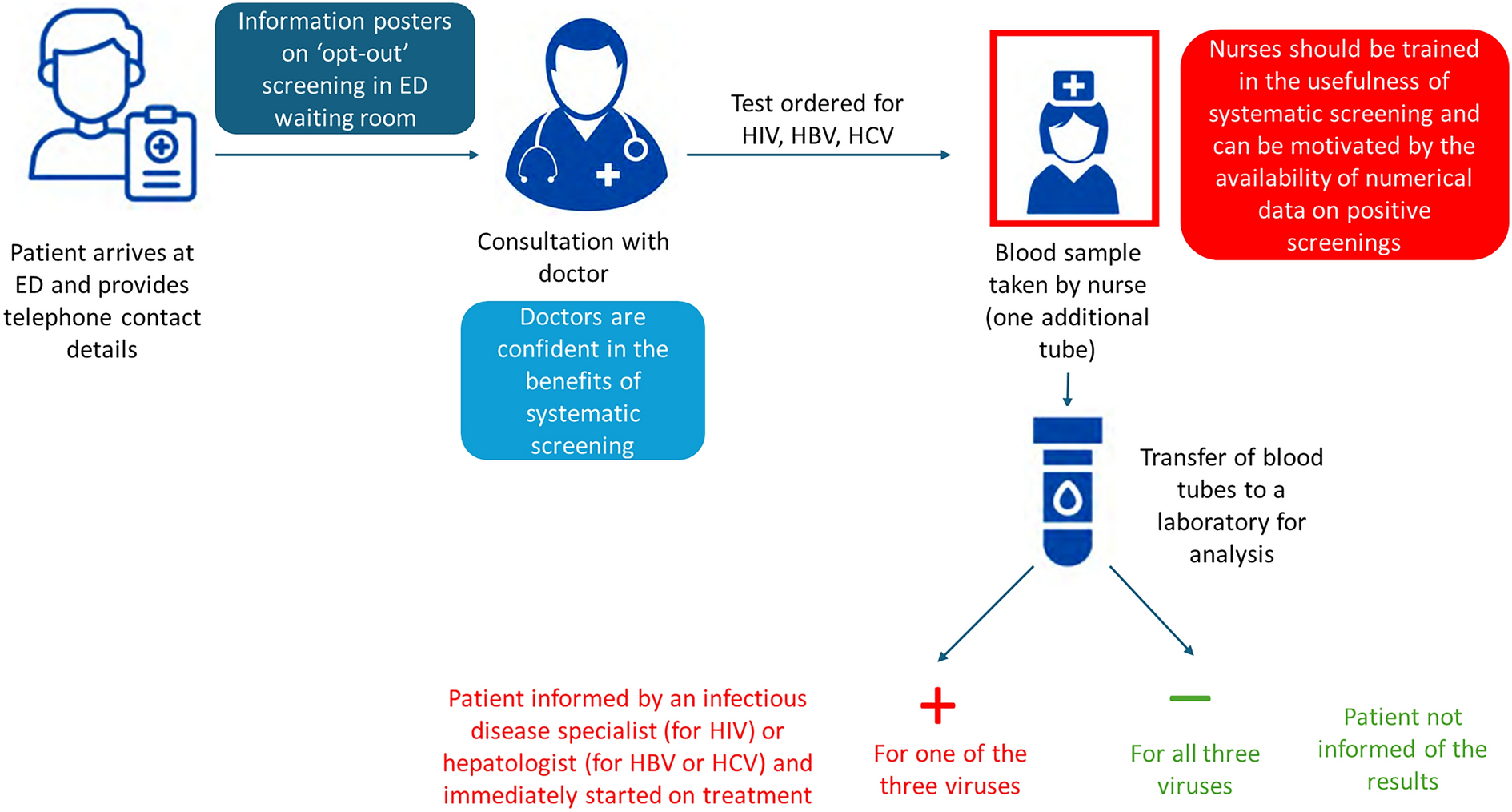 How to Better Screen for Blood-Borne Viruses, Specifically HIV, in Hospital Emergency Departments: French and European Perspectives