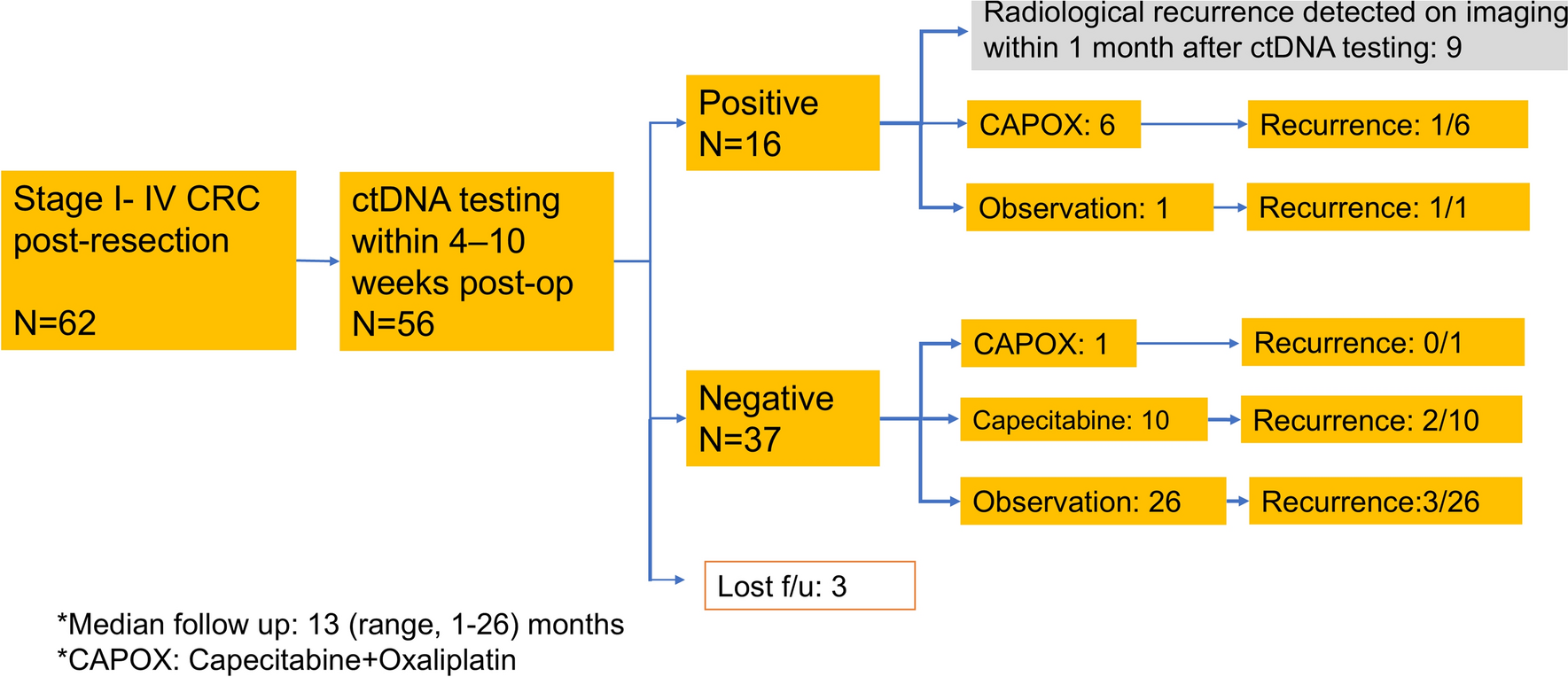 Real-world experience of circulating tumor DNA testing in resectable colorectal cancer: a Japanese single-institution observational study