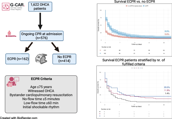 Beyond the protocol: adherence to ECPR selection criteria and outcomes after Out-of-Hospital Cardiac Arrest (OHCA)—insights from the German Cardiac Arrest Registry (G-CAR)