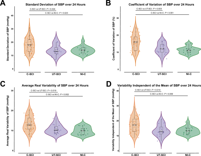 Blood pressure variability in daily life: comparing individuals with cervical and upper-thoracic spinal cord injury to non-injured controls