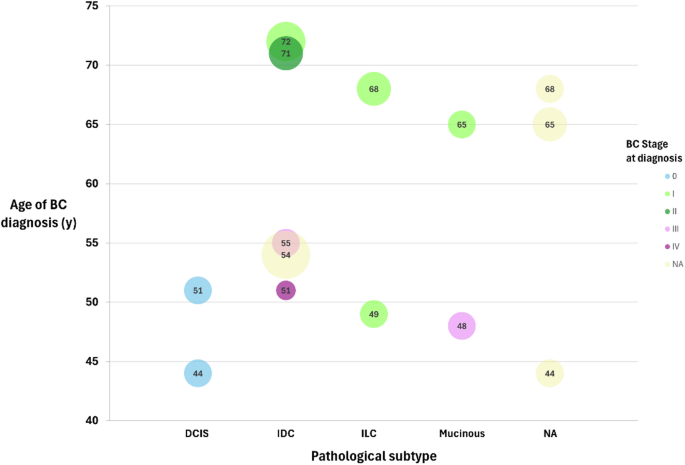 Breast cancer phenotypes in carriers of pathogenic  variants