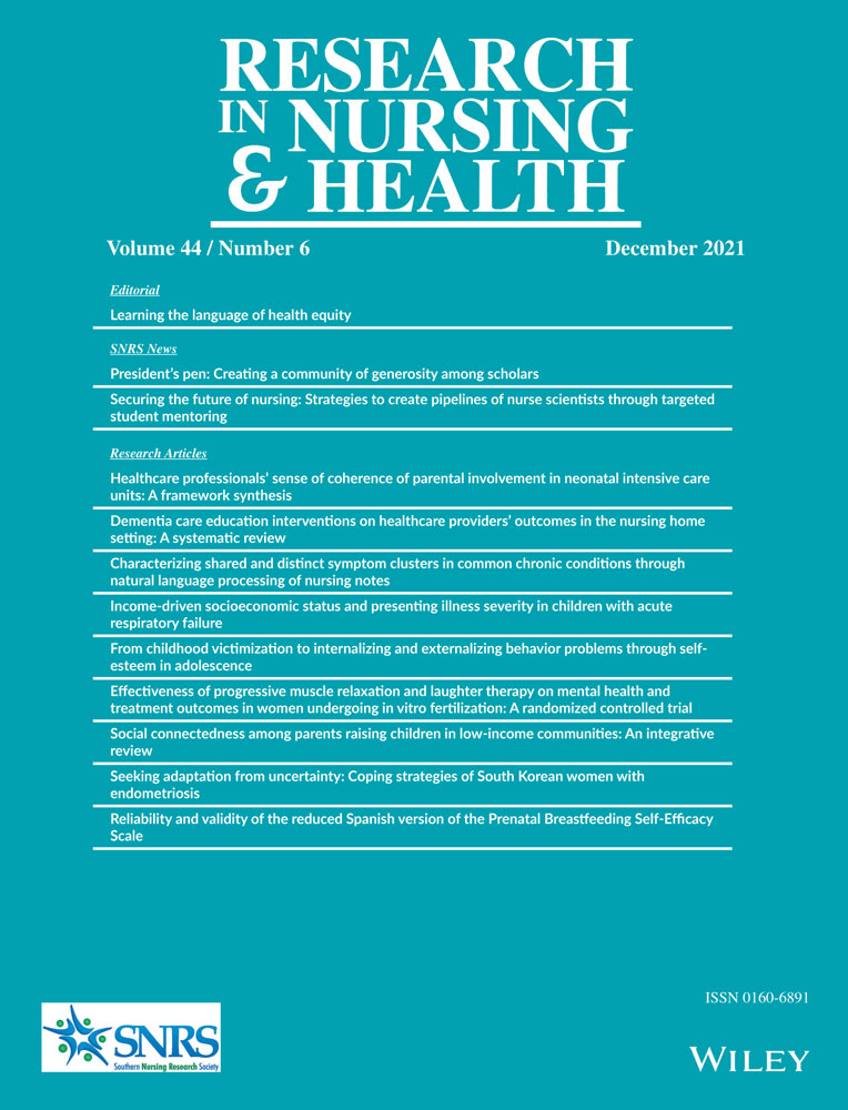 Research in Nursing & Health Author Guidelines