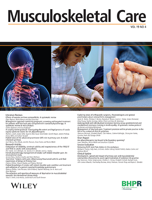 Management of low back pain: Treatment provision within private practice in the UK in the context of clinical guidelines