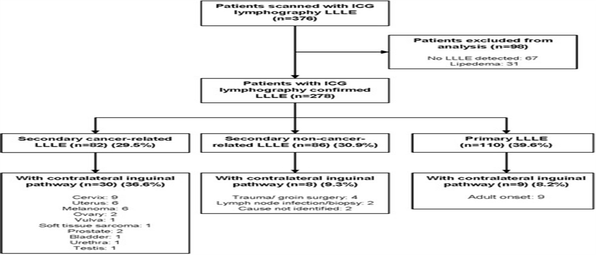 Clinical Characteristics and Implications of Indocyanine Green Lymphography-Identified Contralateral Inguinal Pathway of Lower-Limb Lymphedema